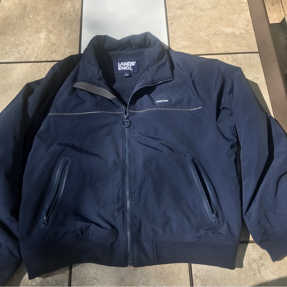 Land’s End jacket, men’s large, navy.
